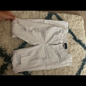 High waisted skinny jean white